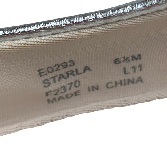 CALVIN KLEIN Starla Silver Leather Tan Mesh Athleisure Flats - Picture 5 of 12